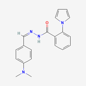 molecular formula C20H20N4O B2448997 N'-[(1Z)-[4-(dimethylamino)phenyl]methylidene]-2-(1H-pyrrol-1-yl)benzohydrazide CAS No. 358400-85-8