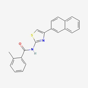 molecular formula C21H16N2OS B2449012 Benzamide, 2-methyl-N-[4-(2-naphthyl)-2-thiazolyl]- CAS No. 313549-65-4