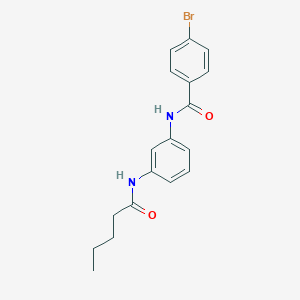 molecular formula C18H19BrN2O2 B244902 4-bromo-N-[3-(pentanoylamino)phenyl]benzamide 