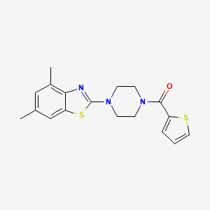molecular formula C18H19N3OS2 B2449020 (4-(4,6-Dimethylbenzo[d]thiazol-2-yl)piperazin-1-yl)(thiophen-2-yl)methanone CAS No. 897483-44-2