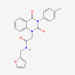 molecular formula C22H19N3O4 B2449023 N-(2-furylmethyl)-2-[3-(4-methylphenyl)-2,4-dioxo-3,4-dihydroquinazolin-1(2H)-yl]acetamide CAS No. 899782-21-9