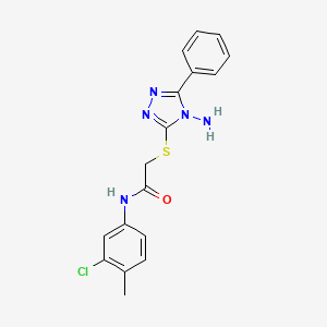 molecular formula C17H16ClN5OS B2449027 N-(3-Chlor-4-methylphenyl)-2-[(4-amino-5-phenyl-4H-1,2,4-triazol-3-yl)sulfanyl]acetamid CAS No. 900006-91-9