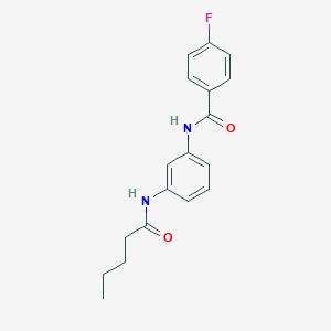 molecular formula C18H19FN2O2 B244903 4-fluoro-N-[3-(pentanoylamino)phenyl]benzamide 