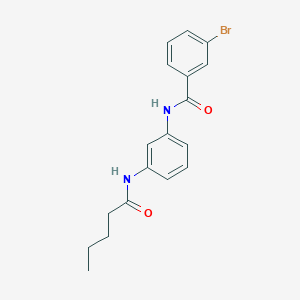 molecular formula C18H19BrN2O2 B244904 3-bromo-N-[3-(pentanoylamino)phenyl]benzamide 