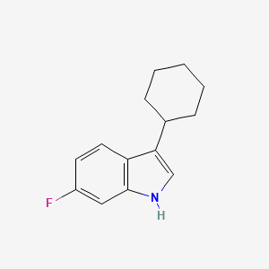 molecular formula C14H16FN B2449050 3-Cyclohexyl-6-fluoro-1H-indole CAS No. 1638607-16-5