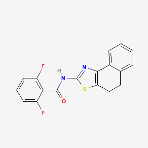 molecular formula C18H12F2N2OS B2449055 N-(4,5-dihydronaphtho[1,2-d]thiazol-2-yl)-2,6-difluorobenzamide CAS No. 330189-06-5