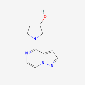 molecular formula C10H12N4O B2449056 1-(吡唑并[1,5-a]吡嗪-4-基)吡咯烷-3-醇 CAS No. 1564913-44-5