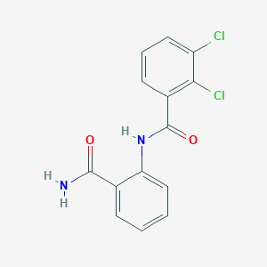 molecular formula C14H10Cl2N2O2 B244906 N-(2-carbamoylphenyl)-2,3-dichlorobenzamide 