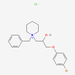 molecular formula C21H27BrClNO2 B2449065 1-Benzyl-1-(3-(4-bromophenoxy)-2-hydroxypropyl)piperidin-1-ium chloride CAS No. 1106880-99-2
