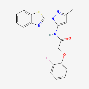 molecular formula C19H15FN4O2S B2449067 N-(1-(苯并[d]噻唑-2-基)-3-甲基-1H-吡唑-5-基)-2-(2-氟苯氧基)乙酰胺 CAS No. 1170492-08-6