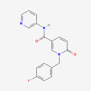molecular formula C18H14FN3O2 B2449074 1-(4-fluorobenzyl)-6-oxo-N-(pyridin-3-yl)-1,6-dihydropyridine-3-carboxamide CAS No. 923163-73-9