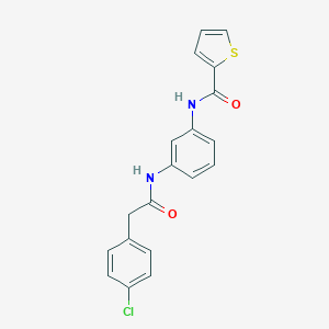 molecular formula C19H15ClN2O2S B244909 N-(3-{[(4-chlorophenyl)acetyl]amino}phenyl)thiophene-2-carboxamide 