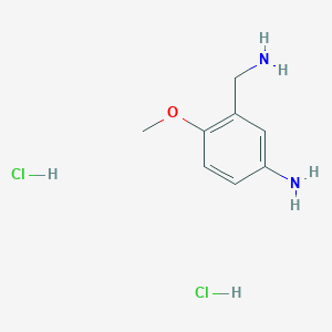 molecular formula C8H14Cl2N2O B024491 3-(Aminomethyl)-4-methoxyaniline dihydrochloride CAS No. 102677-73-6