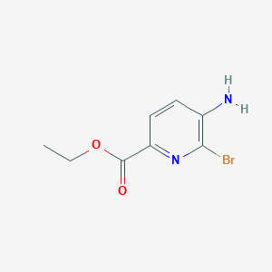 molecular formula C8H9BrN2O2 B2449128 Ethyl 5-amino-6-bromopicolinate CAS No. 1805559-39-0