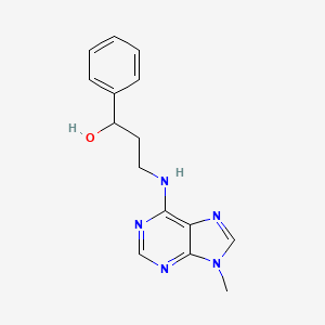 molecular formula C15H17N5O B2449131 3-[(9-Methylpurin-6-yl)amino]-1-phenylpropan-1-ol CAS No. 2380033-47-4