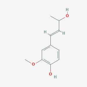 molecular formula C11H14O3 B2449146 4-[(E)-3-hydroxybut-1-enyl]-2-methoxyphenol CAS No. 1567532-35-7