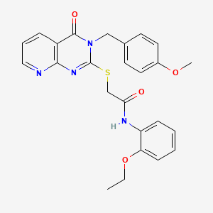 molecular formula C25H24N4O4S B2449148 N-(2-ethoxyphenyl)-2-{[3-(4-methoxybenzyl)-4-oxo-3,4-dihydropyrido[2,3-d]pyrimidin-2-yl]thio}acetamide CAS No. 902912-62-3