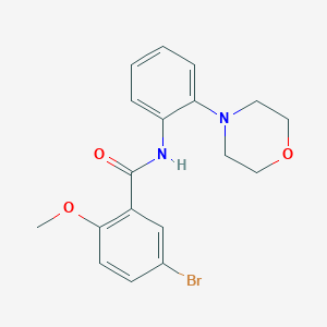 molecular formula C18H19BrN2O3 B244917 5-bromo-2-methoxy-N-[2-(4-morpholinyl)phenyl]benzamide 