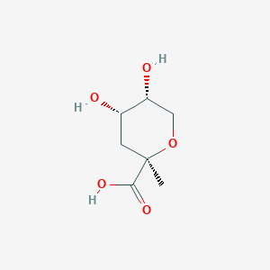 molecular formula C7H12O5 B2449177 (2R,4S,5R)-4,5-二羟基-2-甲基氧杂环己烷-2-羧酸 CAS No. 2550997-50-5