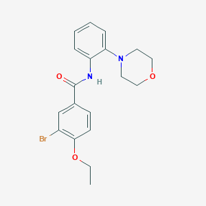 molecular formula C19H21BrN2O3 B244918 3-bromo-4-ethoxy-N-[2-(4-morpholinyl)phenyl]benzamide 