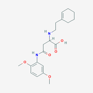 molecular formula C20H28N2O5 B2449180 2-[2-(环己烯-1-基)乙基氨基]-4-(2,5-二甲氧基苯胺基)-4-氧代丁酸 CAS No. 1025759-31-2