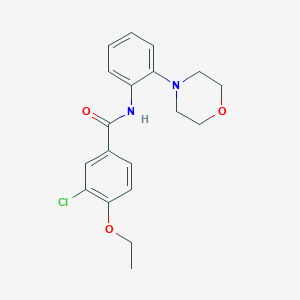 molecular formula C19H21ClN2O3 B244919 3-chloro-4-ethoxy-N-[2-(4-morpholinyl)phenyl]benzamide 