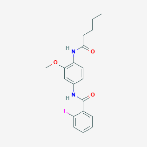 molecular formula C19H21IN2O3 B244922 2-iodo-N-[3-methoxy-4-(pentanoylamino)phenyl]benzamide 