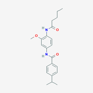 molecular formula C22H28N2O3 B244926 4-isopropyl-N-[3-methoxy-4-(pentanoylamino)phenyl]benzamide 