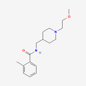 B2449275 N-((1-(2-methoxyethyl)piperidin-4-yl)methyl)-2-methylbenzamide CAS No. 953990-29-9