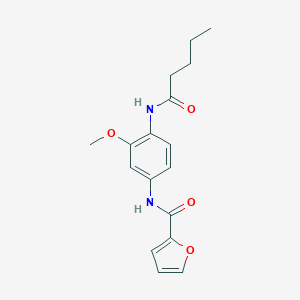 molecular formula C17H20N2O4 B244928 N-[3-methoxy-4-(pentanoylamino)phenyl]furan-2-carboxamide 