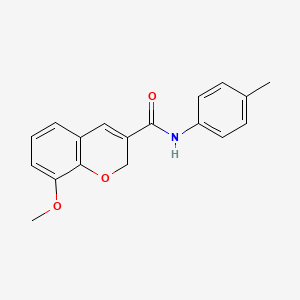 molecular formula C18H17NO3 B2449283 8-methoxy-N-(4-methylphenyl)-2H-chromene-3-carboxamide CAS No. 338759-79-8
