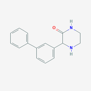 molecular formula C16H16N2O B2449284 3-Biphenyl-3-YL-piperazin-2-one CAS No. 1260637-31-7