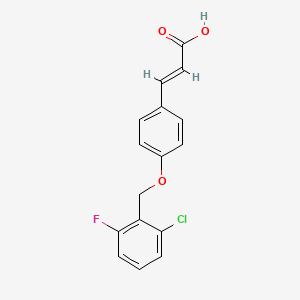 molecular formula C16H12ClFO3 B2449285 Acide 3-{4-[(2-chloro-6-fluorobenzyl)oxy]phényl}-acrylique CAS No. 400825-72-1