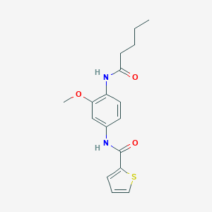 molecular formula C17H20N2O3S B244929 N-[3-methoxy-4-(pentanoylamino)phenyl]thiophene-2-carboxamide 
