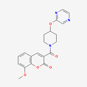 8-methoxy-3-(4-(pyrazin-2-yloxy)piperidine-1-carbonyl)-2H-chromen-2-one
