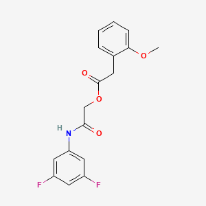 molecular formula C17H15F2NO4 B2449301 2-[(3,5-二氟苯基)氨基]-2-氧代乙基(2-甲氧苯基)乙酸酯 CAS No. 1794841-24-9
