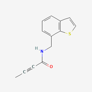 molecular formula C13H11NOS B2449307 N-(1-Benzothiophen-7-ylmethyl)but-2-ynamide CAS No. 2411253-98-8