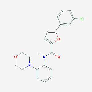 molecular formula C21H19ClN2O3 B244931 5-(3-chlorophenyl)-N-[2-(4-morpholinyl)phenyl]-2-furamide 