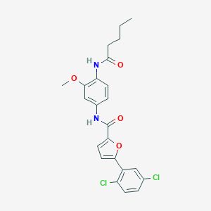 molecular formula C23H22Cl2N2O4 B244933 5-(2,5-dichlorophenyl)-N-[3-methoxy-4-(pentanoylamino)phenyl]furan-2-carboxamide 