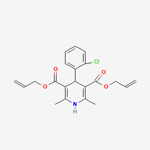 molecular formula C21H22ClNO4 B2449336 Diallyl 4-(2-chlorophenyl)-2,6-dimethyl-1,4-dihydro-3,5-pyridinedicarboxylate CAS No. 335418-13-8
