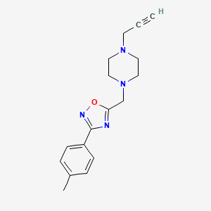 1-{[3-(4-Methylphenyl)-1,2,4-oxadiazol-5-yl]methyl}-4-(prop-2-yn-1-yl)piperazine