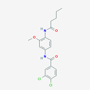 molecular formula C19H20Cl2N2O3 B244935 3,4-dichloro-N-[3-methoxy-4-(pentanoylamino)phenyl]benzamide 