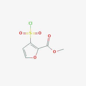 molecular formula C6H5ClO5S B2449355 Methyl 3-chlorosulfonylfuran-2-carboxylate CAS No. 959582-30-0
