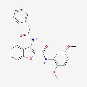 N-(2,5-dimethoxyphenyl)-3-(2-phenylacetamido)benzofuran-2-carboxamide