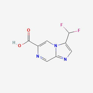 molecular formula C8H5F2N3O2 B2449363 3-(Difluoromethyl)imidazo[1,2-a]pyrazine-6-carboxylic acid CAS No. 2248405-86-7