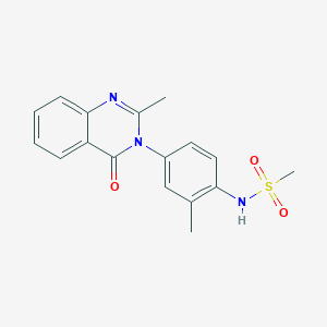 N-[2-methyl-4-(2-methyl-4-oxo-3,4-dihydroquinazolin-3-yl)phenyl]methanesulfonamide