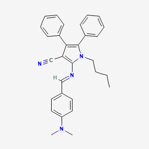 1-butyl-2-({(E)-[4-(dimethylamino)phenyl]methylidene}amino)-4,5-diphenyl-1H-pyrrole-3-carbonitrile