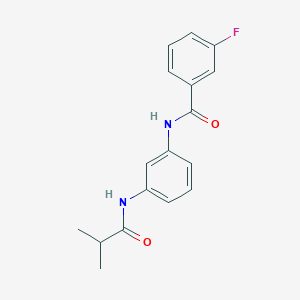 3-fluoro-N-[3-(isobutyrylamino)phenyl]benzamide