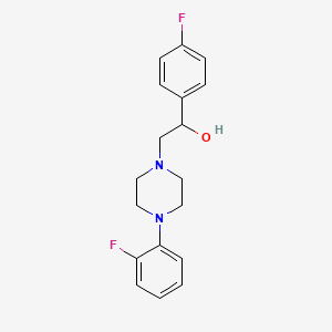 molecular formula C18H20F2N2O B2449387 1-(4-氟苯基)-2-[4-(2-氟苯基)哌嗪]-1-乙醇 CAS No. 400075-55-0