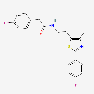 molecular formula C20H18F2N2OS B2449390 2-(4-氟苯基)-N-[2-[2-(4-氟苯基)-4-甲基-1,3-噻唑-5-基]乙基]乙酰胺 CAS No. 933200-18-1
